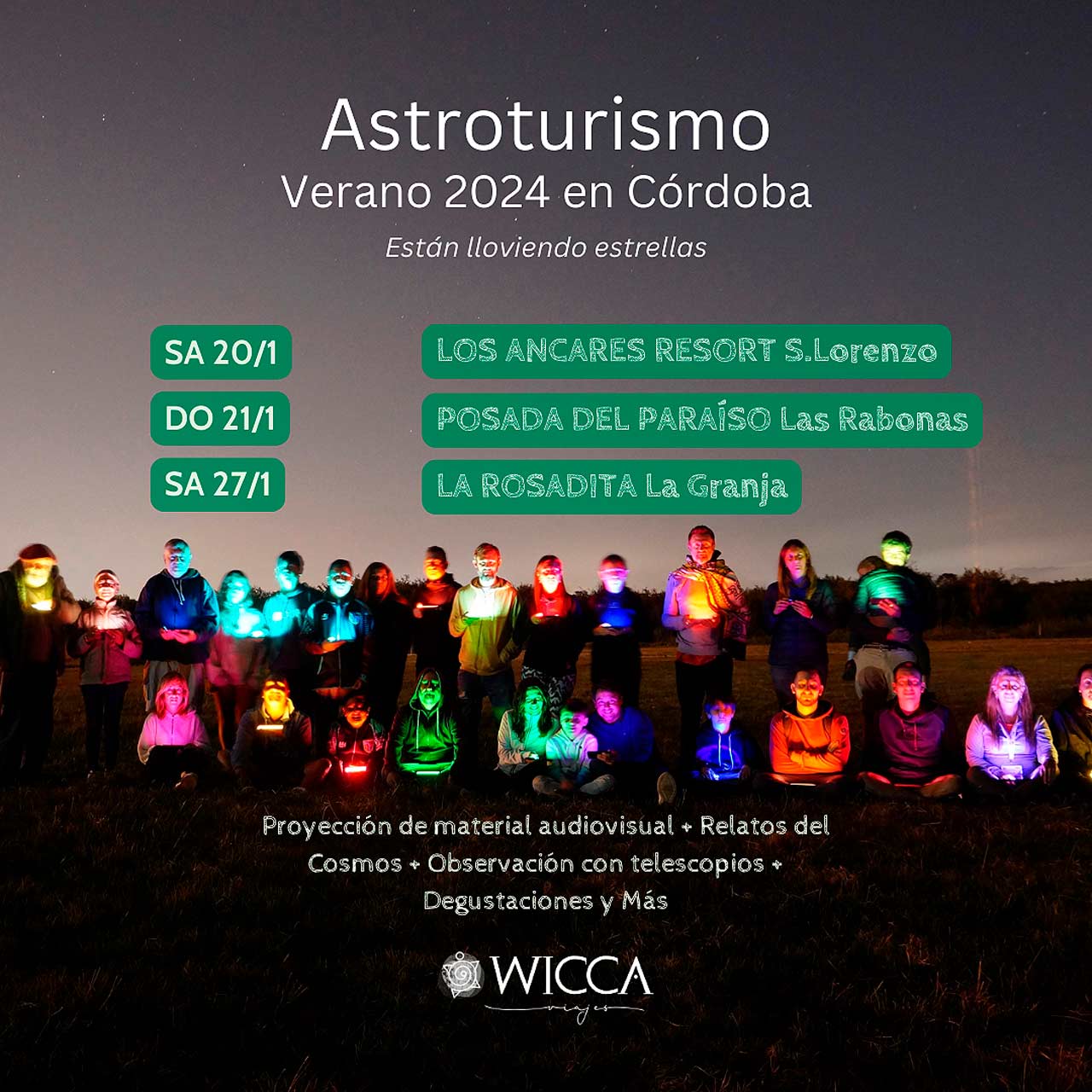 Astroturismo Verano 2024 en Córdoba. Están lloviendo estrellas!